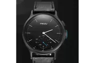 Фирменные оригинальные умные смарт-часы Meizu Mix R20 (leather) (Шагомер/ Швейцарский механизм / Аналоговые стрелки / iP67 Водонепроницаемость) цвет черный + гарантия
